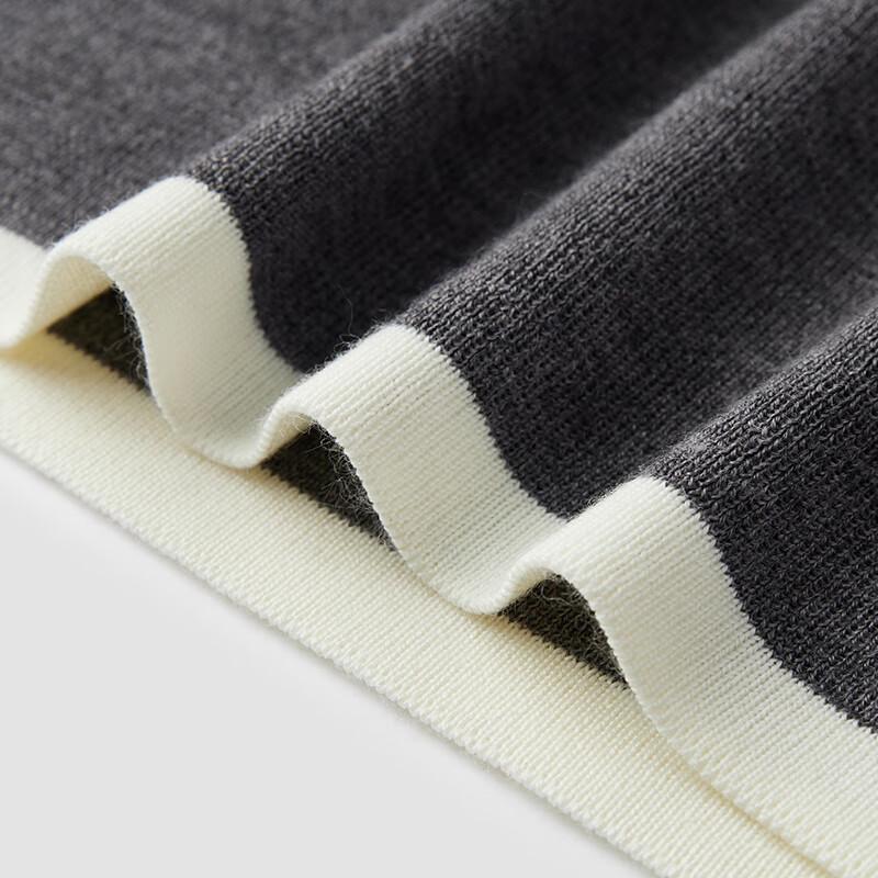 Semir Women's Contrast Faux Two-Piece Wool Blend Knit Pullover