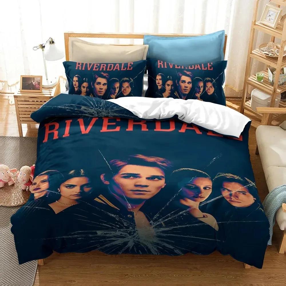 Lisabridal South Side Serpents Riverdale TV Bedding Set Boys Girls Twin Queen Size Duvet Cover Pillowcase Bed Kids Adult