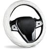 Cute Sparkly Black Car Steering Wheel Cover, Soft Breathable Anti-Slip PU Leather Steering Wheels Covers With Diamond Bling Rhinestone,Universal