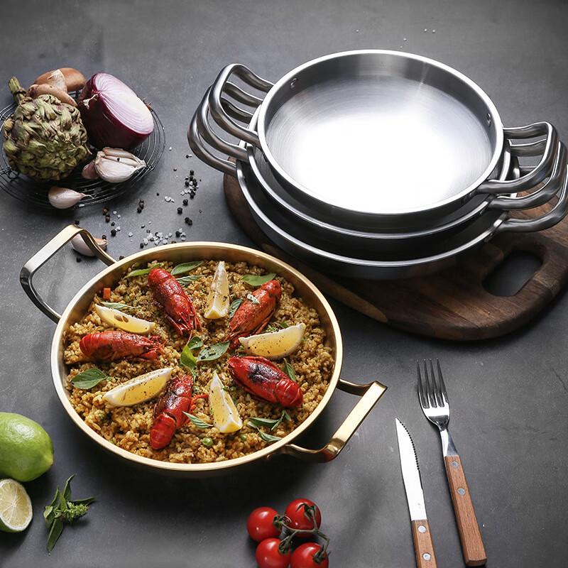 Li Lang 28cm Stainless Steel Frosted Gold Korean Noodle & Seafood Pot