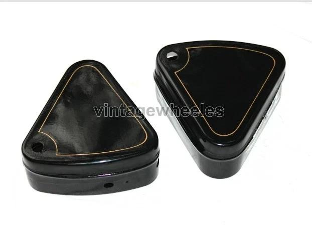 Adatto per Royal Enfield 350cc 500cc Flat Lid vernice nera Canon Tool Box...