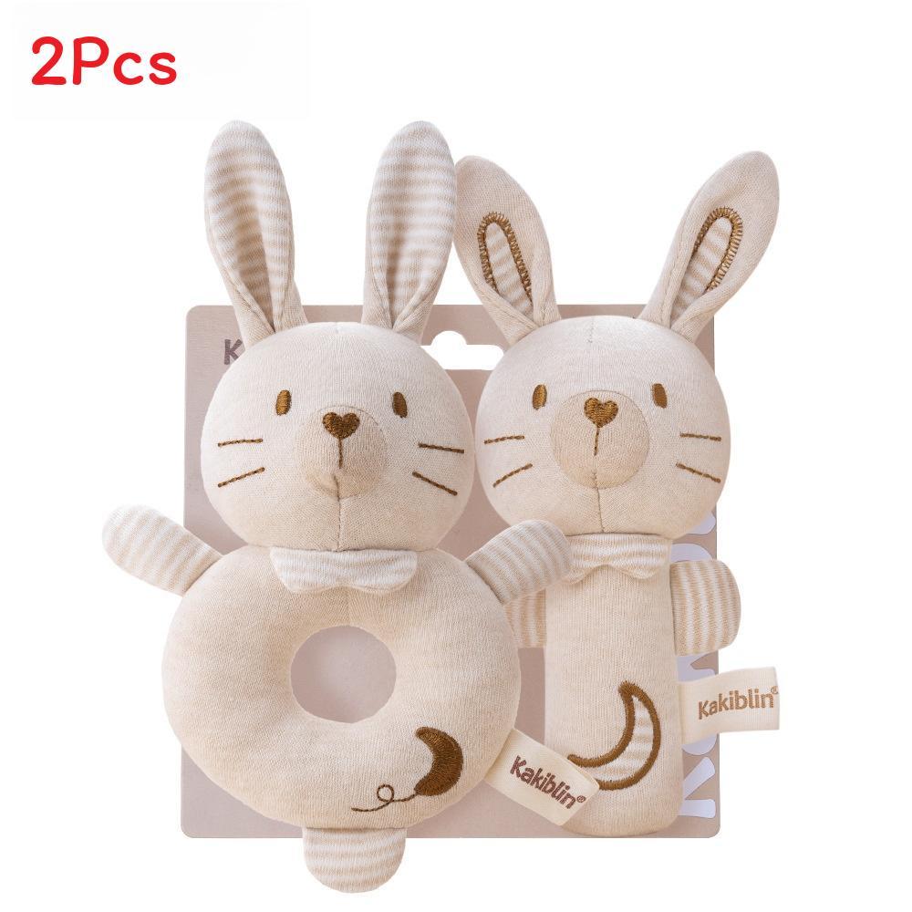 Baby Handheld Rattle Toy Set With Soft Cotton Material For Sensory Development