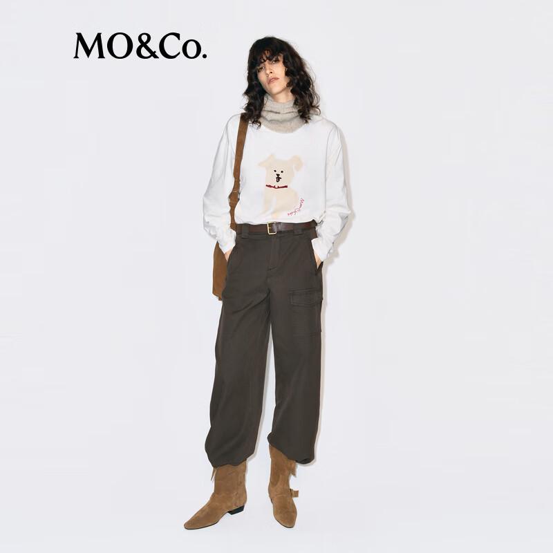 

MO&Co. Women s Animal Print Loose Fit Cotton T-Shirt S /160