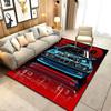 Classic Car Design Area Rug Vintage Style Carpet for Living Room and Bedroom Non-Slip Creative Floor Mat Home Decor Washable