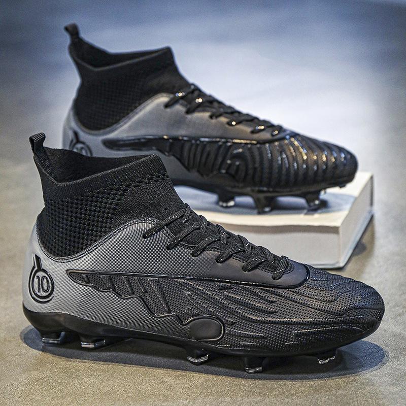 20252025 New High-top Football Shoes Men's and Women's Broken Nails Children's Long Nails Student Adult Training Sports Shoes