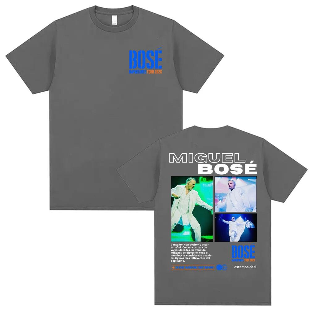 Miguel Bose Importante Tour Graphic Tshirt Unisex Women Harajuku Hip Hop Punk Style T Shirts Casual Cotton Oversized YK Top