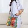 Women's Contrast Color Crossbody Bag Large Capacity Bucket Bag Mother Bag