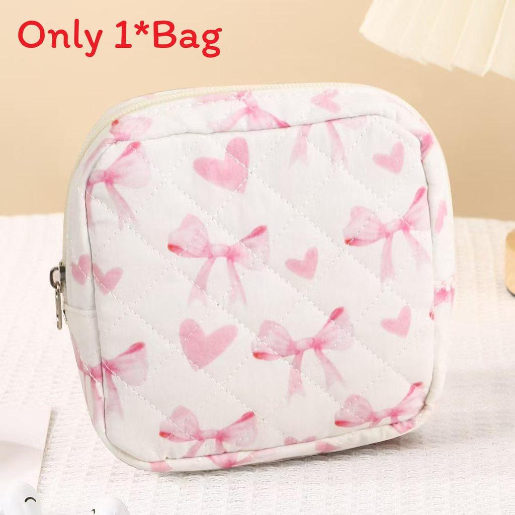 Cotton Feminine Hygiene Pad Storage Bag Large Capacity Breathable Womens Travel Organizer For Daily Use