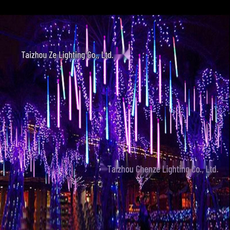 LED Meteor Shower Rainproof Icicle Tube Lights - Outdoor Hanging String Decoration for Trees