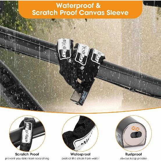 Zámek řetězu pro elektrickou koloběžku, odolný zámek řetězu pro jízdní kola s ochranou proti krádeži