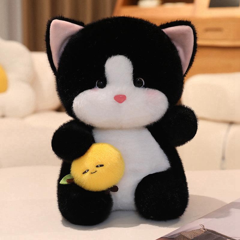 

New Three-color Lemon Cat Doll Rag Doll Plush Doll Grab Machine To Give Girls and Children Gifts Toys 23cm