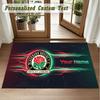 Crystal Velvet Square Rug Custom NameBlackburn Rovers FC Pattern Non Slip Home Floor Decor Rug
