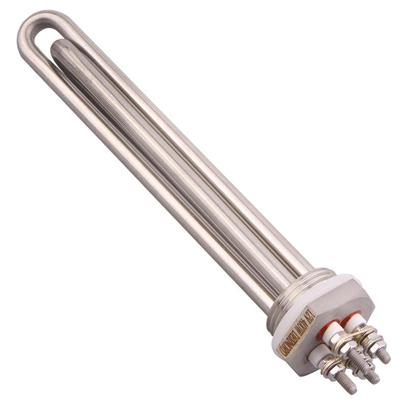 DERNORD DC Water Heater 48V 3000W/1200W/1500W DN25 Immersion Heating Element 1"BSP Tubular Electric Heater SUS304