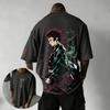 Demon Slayer Blade Charcoal Jiro Pattern Tshirt for Mens Harajuku Style Manga Enthusiasts Y2K Unisex Tshirt