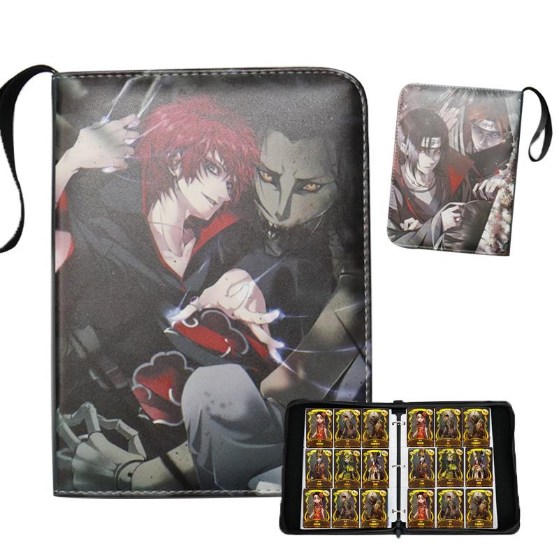 Naruto Card Binder, Leather Zip 9-Pocket Album, Large Capacity Anime Card Holder