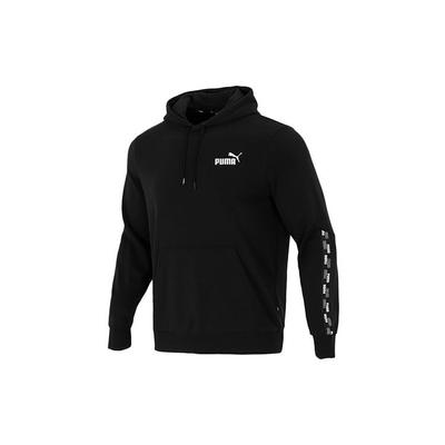 Puma Logo Hooded Pullover Long Sleeve Sweatshirt Men Tops Black 846560-01