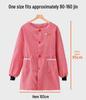 Plaid Long-Sleeve Apron Smock for Adults - Korean Style