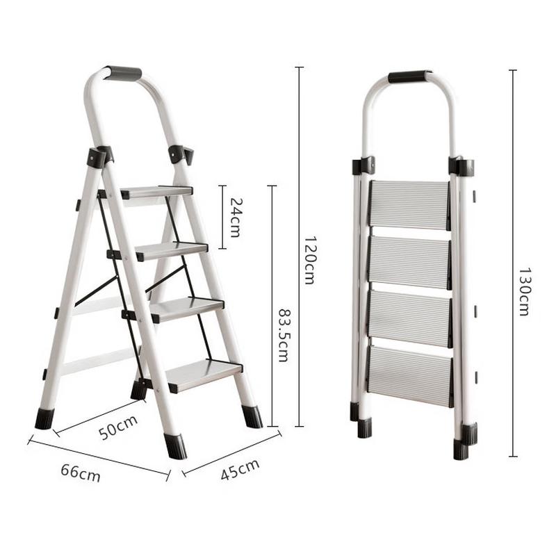 4-Step Aluminum Folding A-Frame Ladder