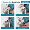 Yofidra Chiodatrice elettrica senza spazzole 30mm 2in1 Chiodatrice/Graffettatrice a batteria Chiodatrice per carpenteria Tacker Strumento per batteria Makita 18V Spilli
