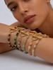 Dainty Boho Colorful Crystal Beads Bracelet for Women, Stainless Steel OT Buckle Natural Stone Bracelet, Exotic Handmade Jewelry