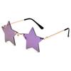 Men And Women Fashionable Solid Color Star Shaped Sunglasses, Dance Party, Holiday Decorative Glasses