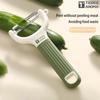 Stainless Steel Powerful Peeler - Features a One-Button Sharp Blade, Suitable for Vegetables, Fruits, And Cheese, with an Ergonomic Handle