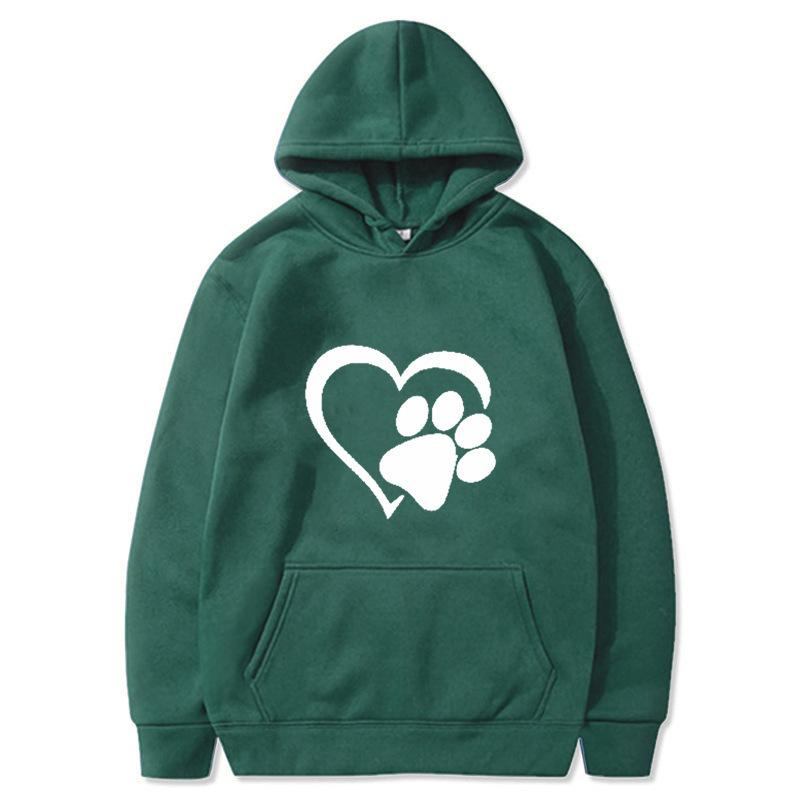 2025 spring and autumn men's black cat claw love couple shirt hooded sweater direct supply one piece hair