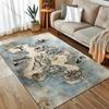 Island Treasure Map Print Carpet for Bedroom Living Room Bedside Sofa Floor Mat Modern Home Decor Area Rug Large Size