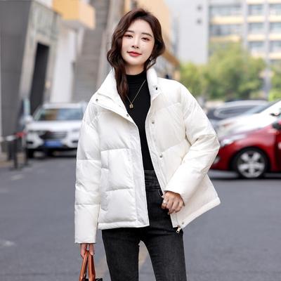 Down Jacket Women's Winter Fashion Temperament Short Stand-up Collar High-end White Duck Down Warm Jacket