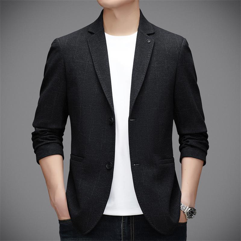 

Весенне-осенний тонкий модный цельный топ, новый деловой клетчатый папин костюм 4XL