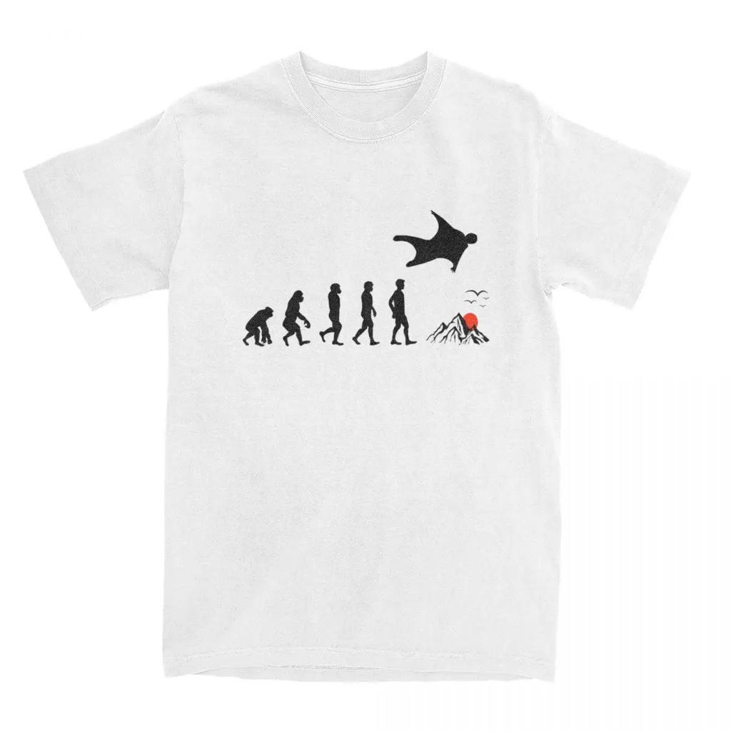 Wingsuit Flying Base Jumping Skydiving T Shirts Apparel Men Women's Cotton Amazing Extreme Sports Wingsuiting Evolution T-shirt