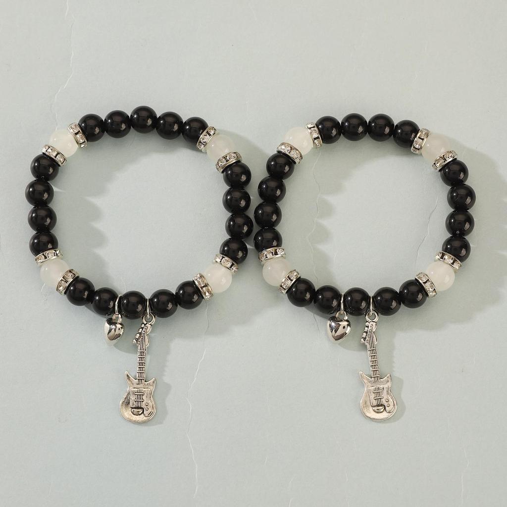 Bracciale Stella Punk più Venduto: Ragazza Piccante Chitarra e Gioielli a Forma di Cuore per Coppie & Migliori Amici