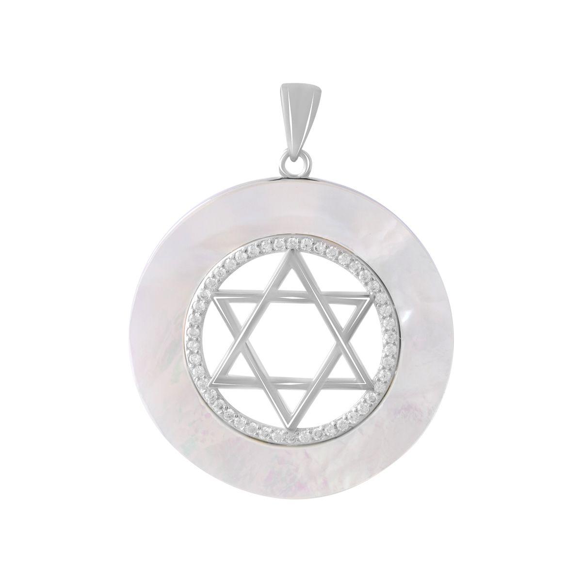 

Срібна підвіска з перламутром (2080817) білий