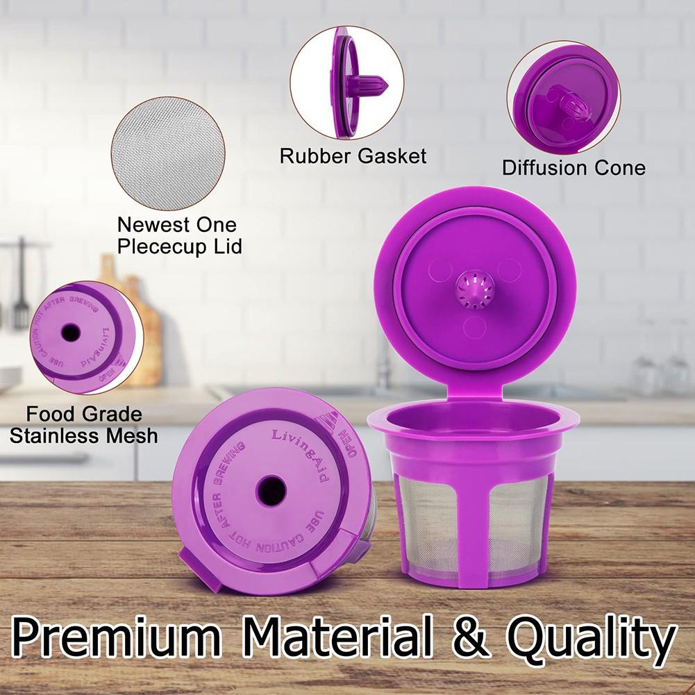 4Pack Reusable Capsules Pods Coffee Filter Fit for    2.0 1.0