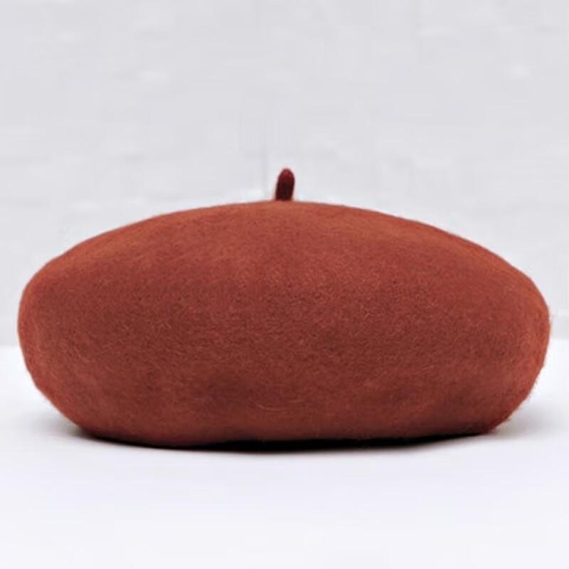 Женская зимняя шерстяная беретка Тыквенная шапка