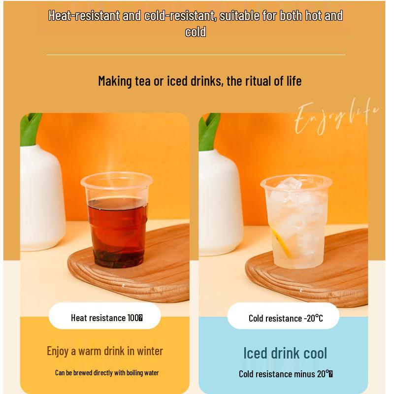 Qie'e Tuantuan Thickened Transparent PP Plastic Cups