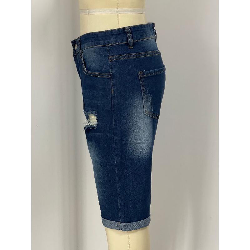 2026 Nuovi Jeans Strappati Casual Elasticizzati alla Moda da Uomo Pantaloni Corti
