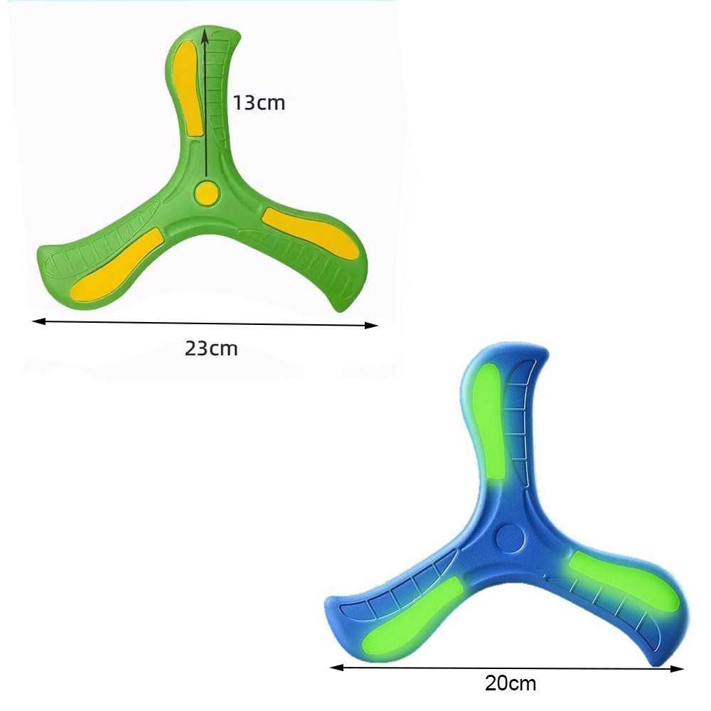 Interactive Luminous Boomerang Soft EVA Three-leaf Cross Flying Disc Flying Rocket Toy  Adult-kids