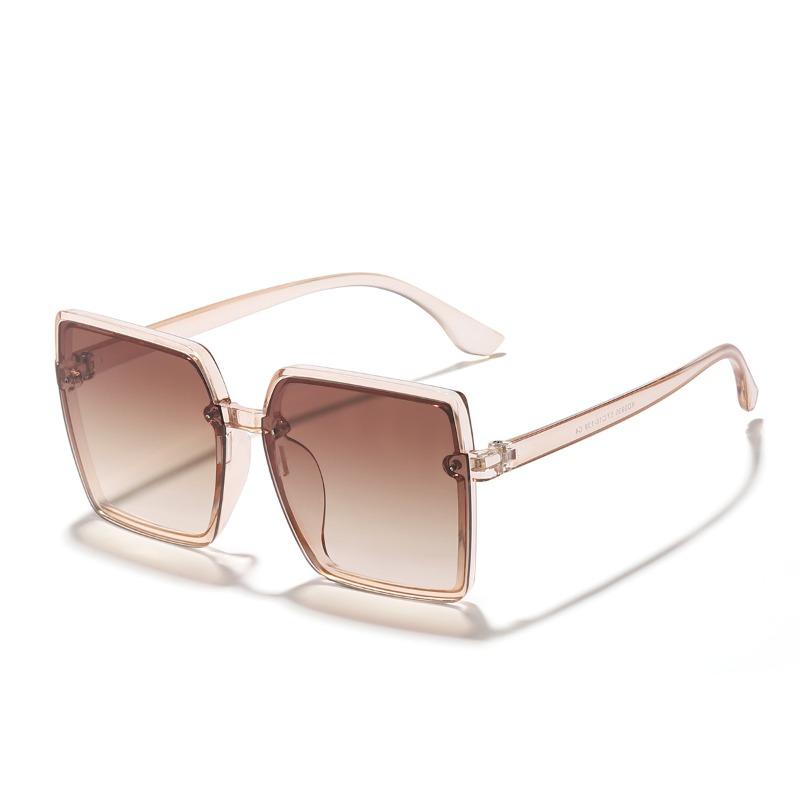 Fashion Square Sunglasses Woman Retro Vintage Gradient Sun Glasses Female Clear Lens