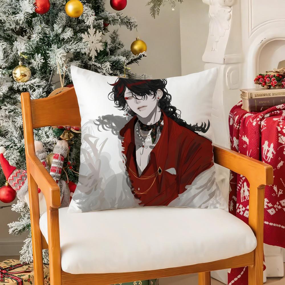 Virtual Anchor VVox Akuma Singer Pillow Case Silky Short Plush With Invisible Zipper Dustproof Sofa Cushion Cover
