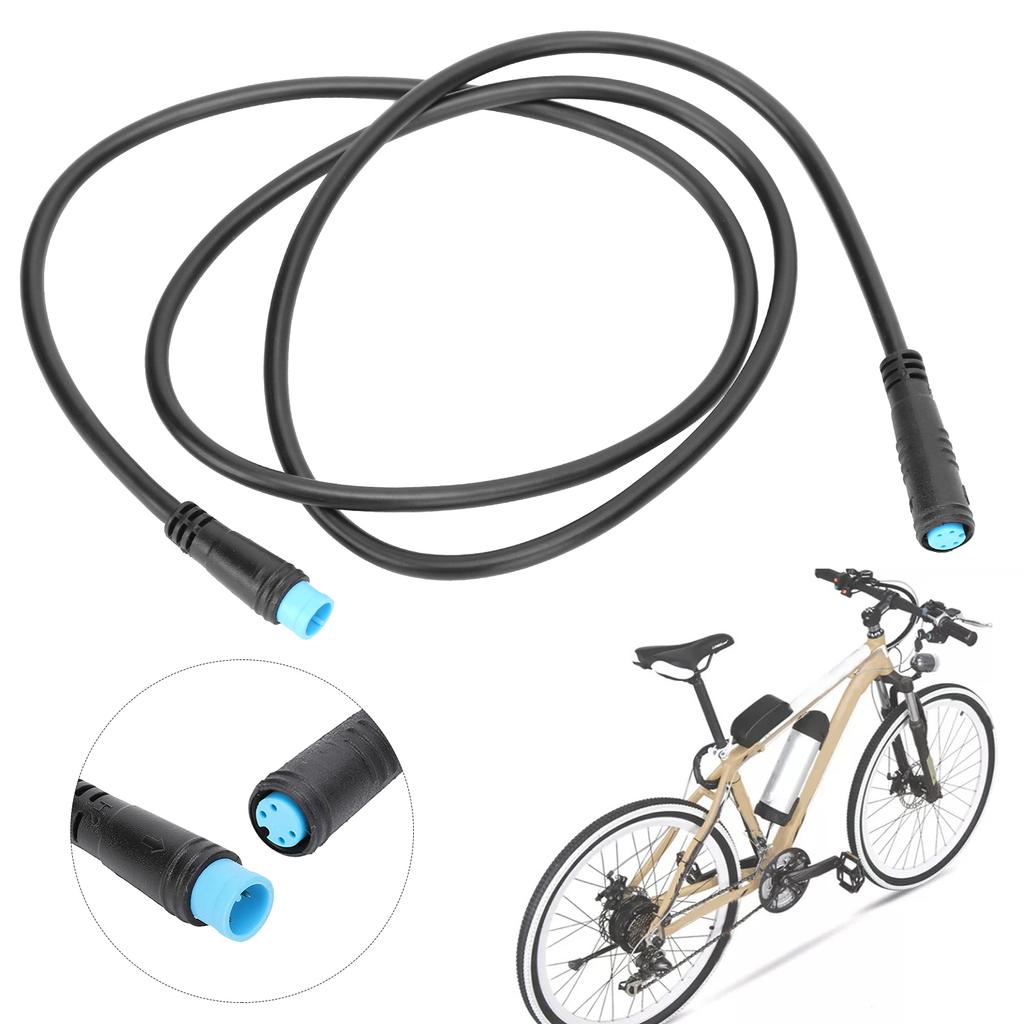 34.3in Waterproof Connector 4pin Male to 4pin Female Adapter Cable Accessory for Electric Bicycle