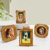Tiny Photo Frame 4 Pieces Vintage Irregular Photo Decoration Resin Small Picture Frames for Table Home Workplace Museum Gallery