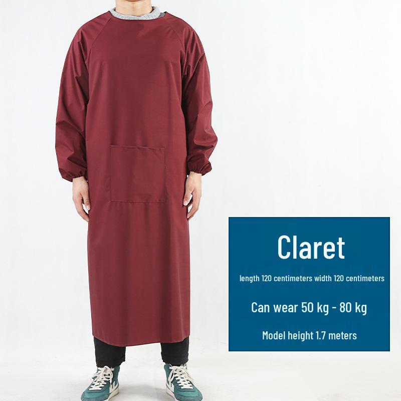 Unisex Waterproof Oil-Proof Long Sleeve Apron for Kitchen and Home