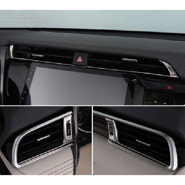 L&R Center AC Silver Air Outlet Vent Frame For Toyota Camry 2018- Steel