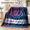 Custom Text Flannel Blanket Manchester City Print Warm Cozy Blanket Home Sofa Bedding
