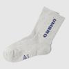 Essential Vertical Wording Crew Socks Light Grey (UQ323CSC91)