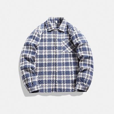 Giacca a quadri con revers per uomo e donna, stesso stile, primavera e autunno, vestibilità ampia, tendenza, per coppie, monopetto, casual, stile Hong Kong, giacca da uomo