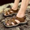 Classic Men 'S Sandals Summer Soft Sandals Comfortable Mens Shoes Genuine Leather Sandals Big Size Soft Outdoor Casual Shoes Men