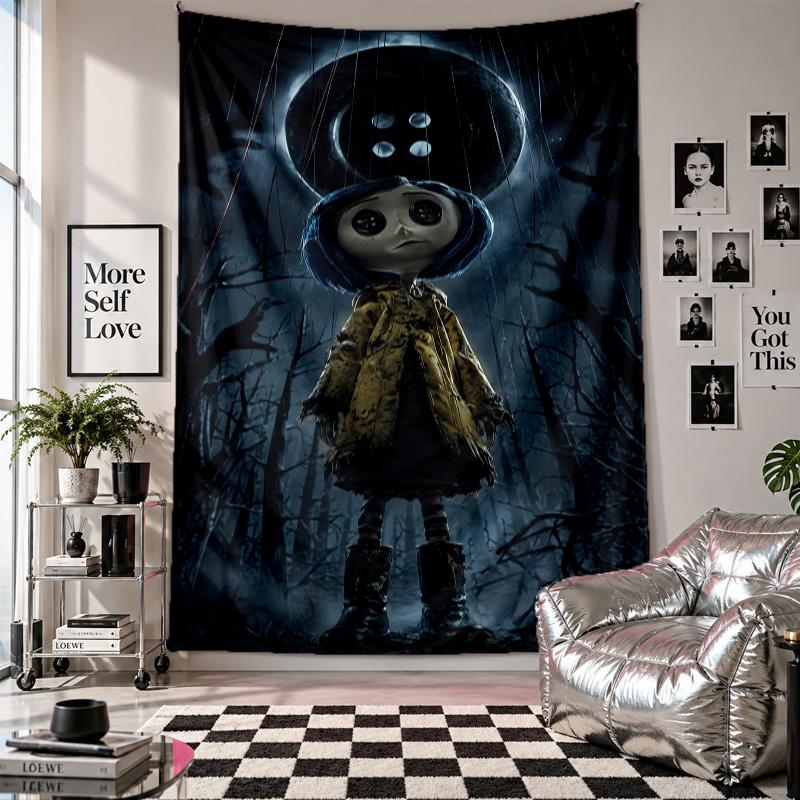 Wall TapestryCoraline Other Mother Art Hanging Cloth Decorative Background Cover for Room Decoration