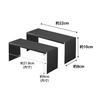 [Yamazaki] Bathroom Mirror Storage Rack 2-Piece Set Black Approx. W22 x D8 x H10cm Tower Corner Shelf Storage Shelf Bathroom 4037 Approx.